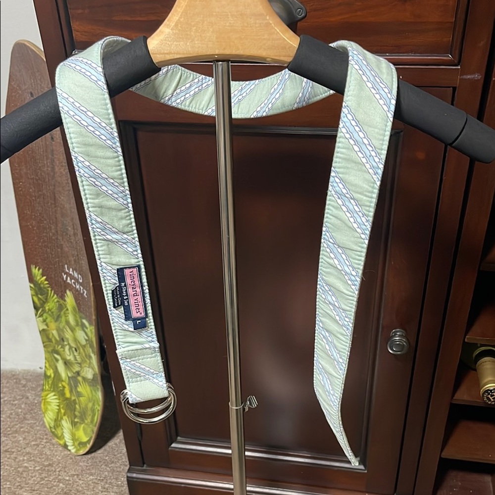 Green Striped Belt by Vineyard Vines